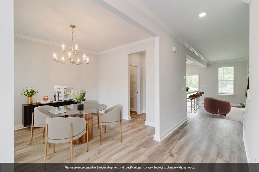 Furnished interior view inside a new home in Indigo at Abbey Preserve, Wilmington (Image 9).