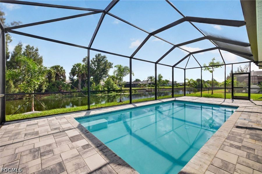 Exterior details and patio area of a home in Cape Coral, Cape Coral (Image 24). Exterior details and patio area of a home in Cape Coral, Cape Coral (Image 24).