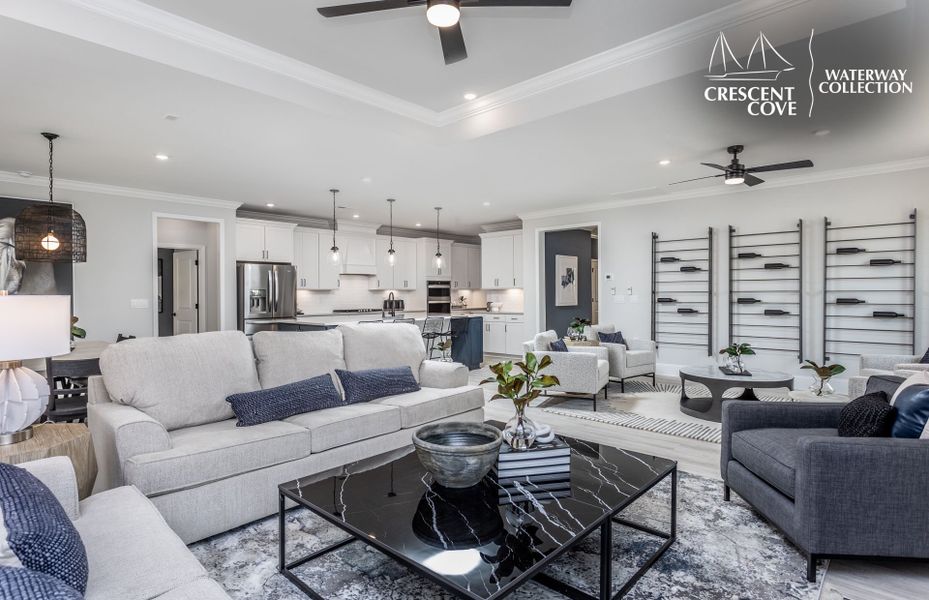 Representative furnished interior of a home built from the Renown - Waterway Collection by Pulte Homes in Crescent Cove, Myrtle Beach (Image 14).