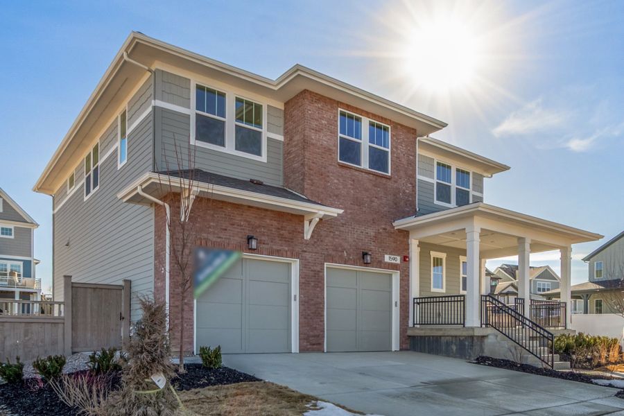 Front exterior of a new home in Westerly, Erie, CO, highlighting curb appeal (Image 21). Front exterior of a new home in Westerly, Erie, CO, highlighting curb appeal (Image 21).