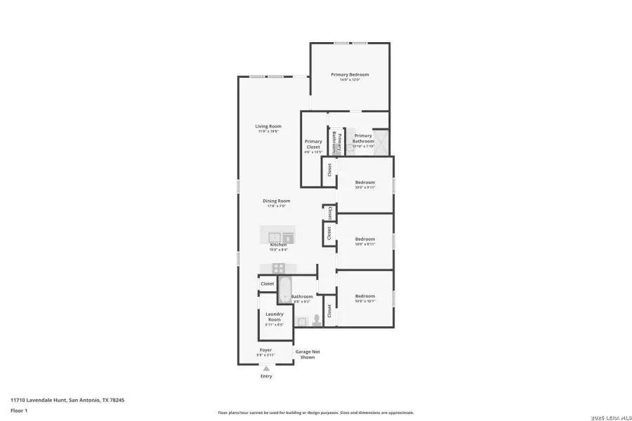 2D floor plan layout of this home in Laurel Vistas, San Antonio, TX (Image 4). 2D floor plan layout of this home in Laurel Vistas, San Antonio, TX (Image 4).