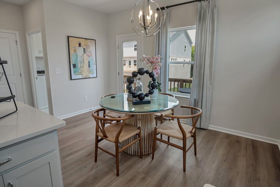 Picture of model home, same plan, to help you visualize furniture.