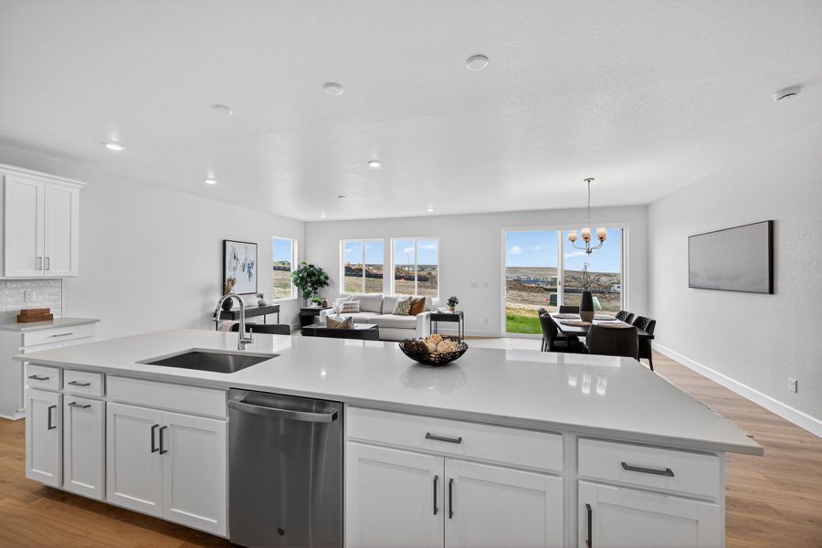Furnished interior view inside a new home in Trailstone, Arvada (Image 11). Furnished interior view inside a new home in Trailstone, Arvada (Image 11).