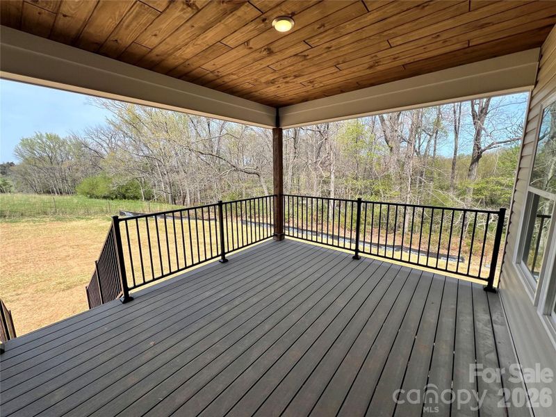 Rear Covered Porch with great views Rear Covered Porch with great views
