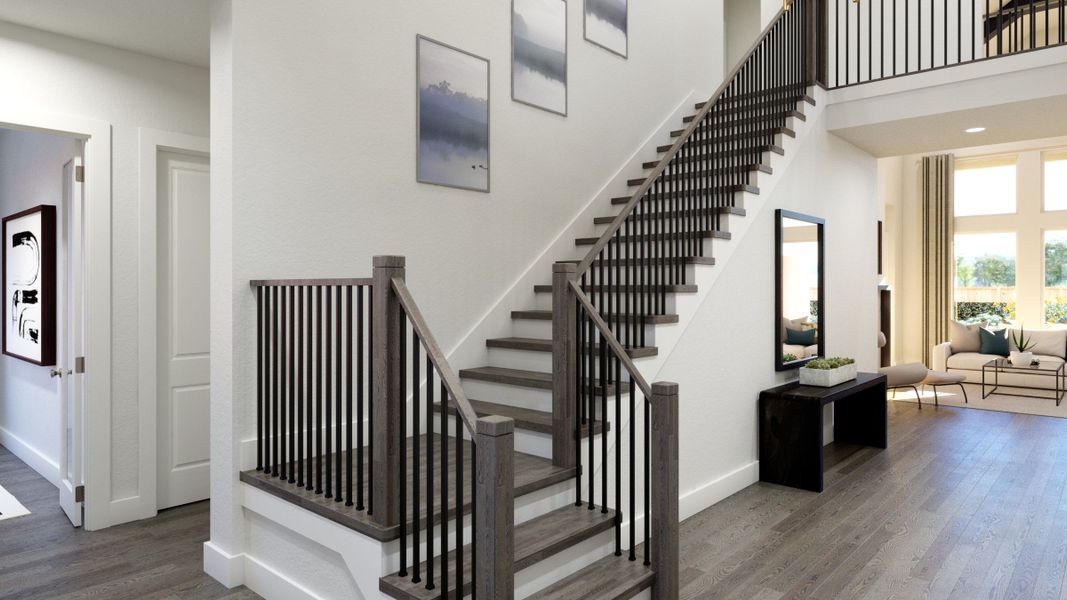 Representative furnished interior of a home built from the Brenham III by Southgate Homes in Eliana, McKinney (Image 3).