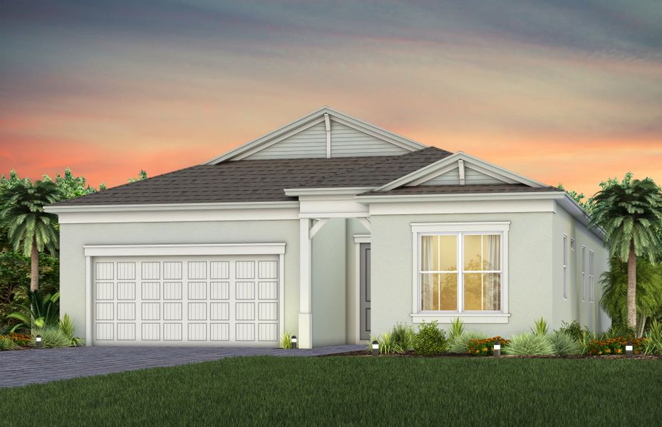 Representative exterior photo of a completed home built from the Concord by Del Webb in Del Webb Tradition, Port St. Lucie, FL (Image 22).