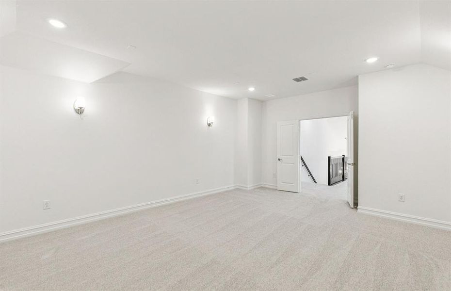 Spacious game room on second level Spacious game room on second level