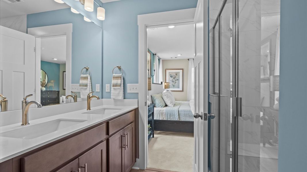 Furnished interior view inside a new home in Ransdell Pointe, Spartanburg (Image 14). Furnished interior view inside a new home in Ransdell Pointe, Spartanburg (Image 14).