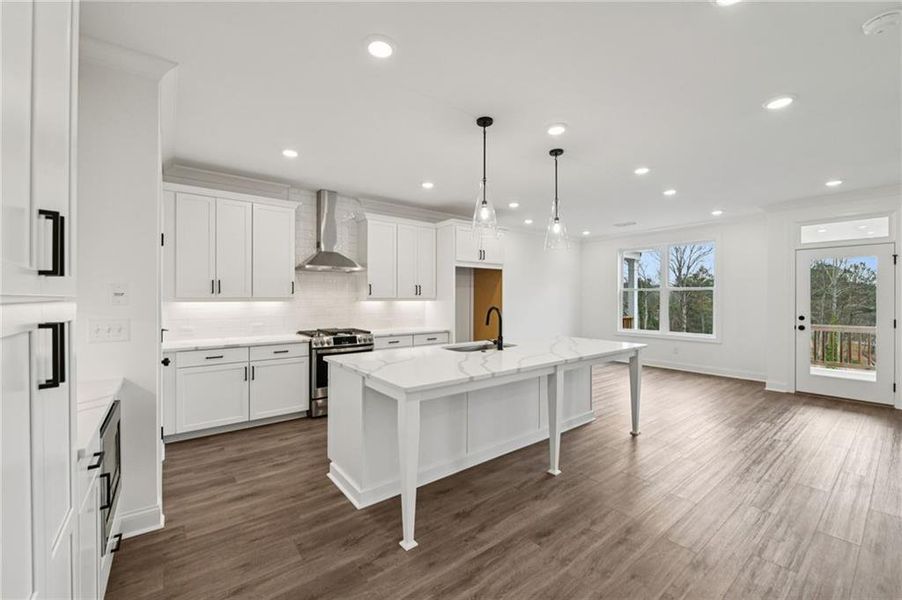 Furnished interior view inside a new home in Millcroft Townhomes, Buford (Image 8). Furnished interior view inside a new home in Millcroft Townhomes, Buford (Image 8).