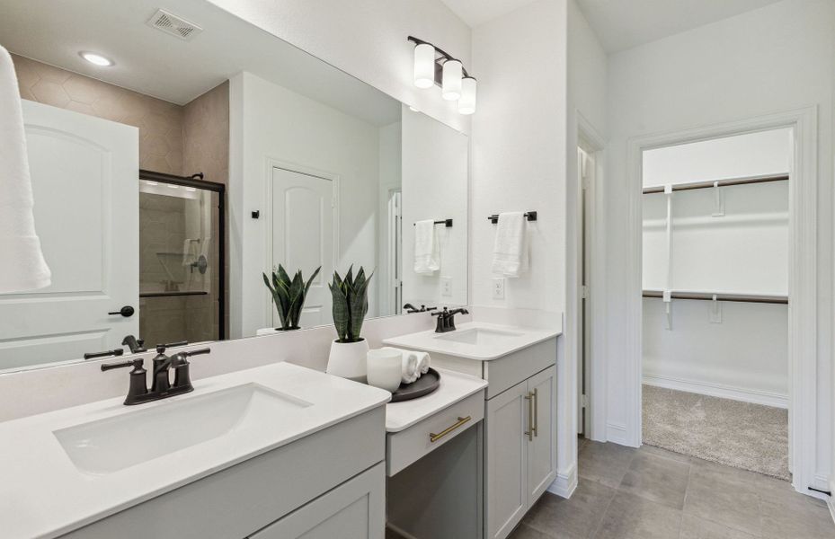 Owner's bath with double vanity