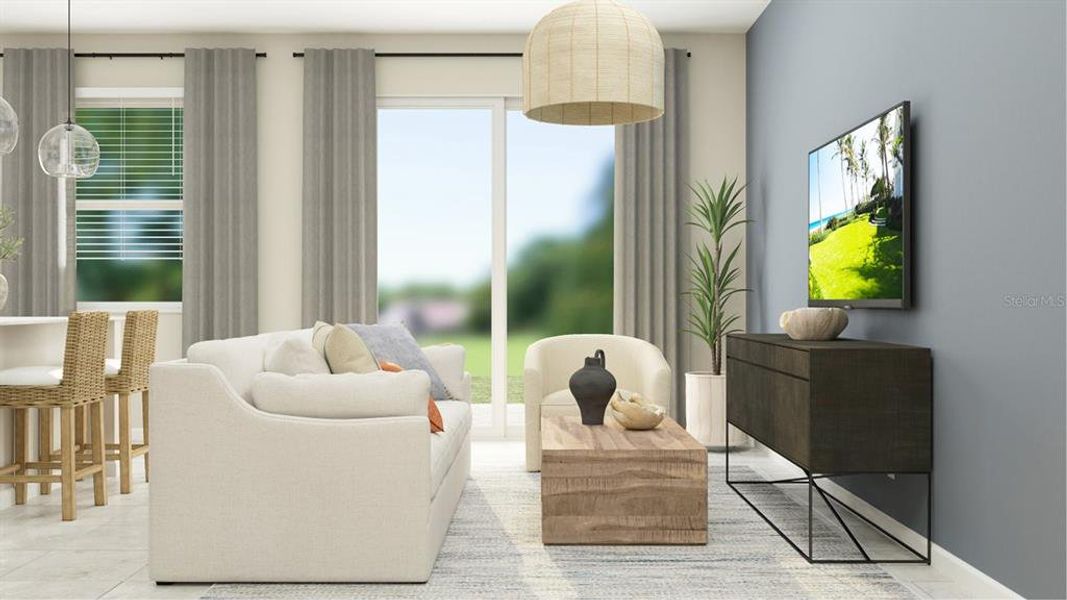 Furnished interior view inside a new home in , Clermont (Image 14).