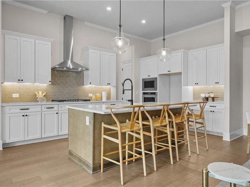 Furnished interior view inside a new home in The Village at Towne Lake, Woodstock (Image 17).