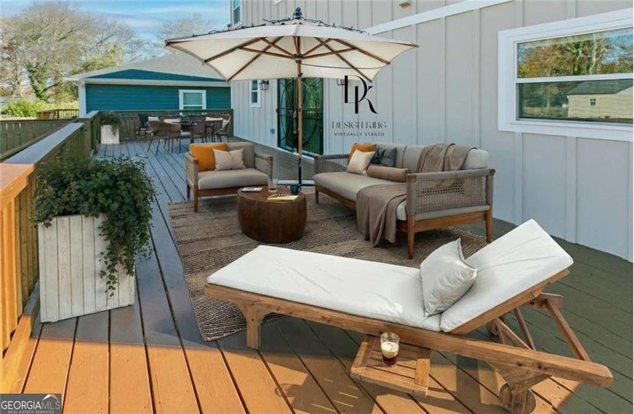 Exterior details and patio area of a home in , Atlanta (Image 31).