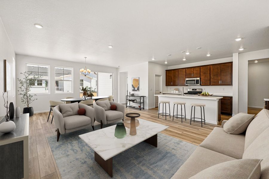 Representative furnished interior of a home built from the The Castlewood by Taylor Morrison in The Aurora Highlands Landmark Collection, Aurora (Image 9).