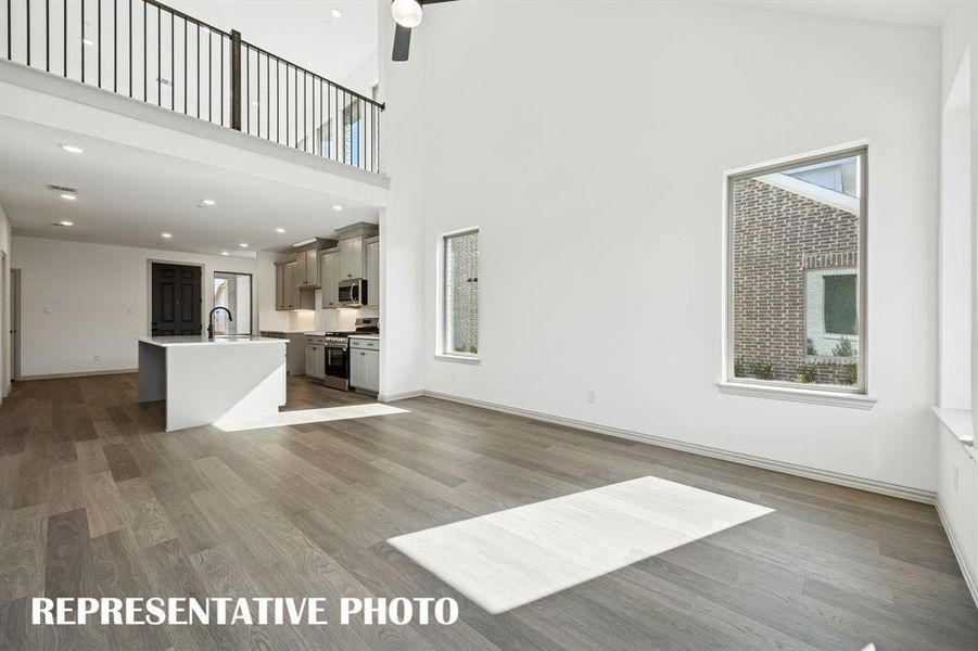 This open and flowing floor plan was designed for entertaining!  REPRESENTATIVE PHOTO