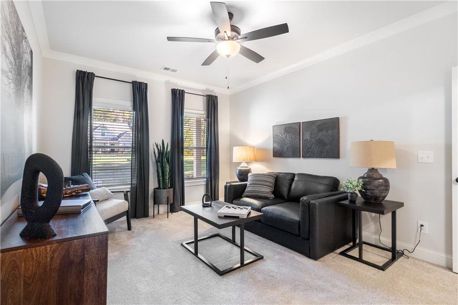 Furnished interior view inside a new home in Belle Woode Estates, Monroe (Image 21). Furnished interior view inside a new home in Belle Woode Estates, Monroe (Image 21).