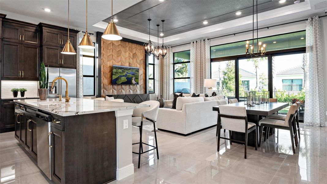 Furnished interior view inside a new home in Cresswind Palm Beach at Westlake, Westlake (Image 13).