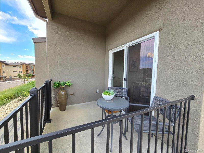 Cozy patio for morning coffee or summer evenings.