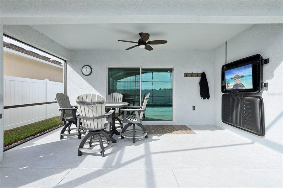 Patio with TV and TV Cover