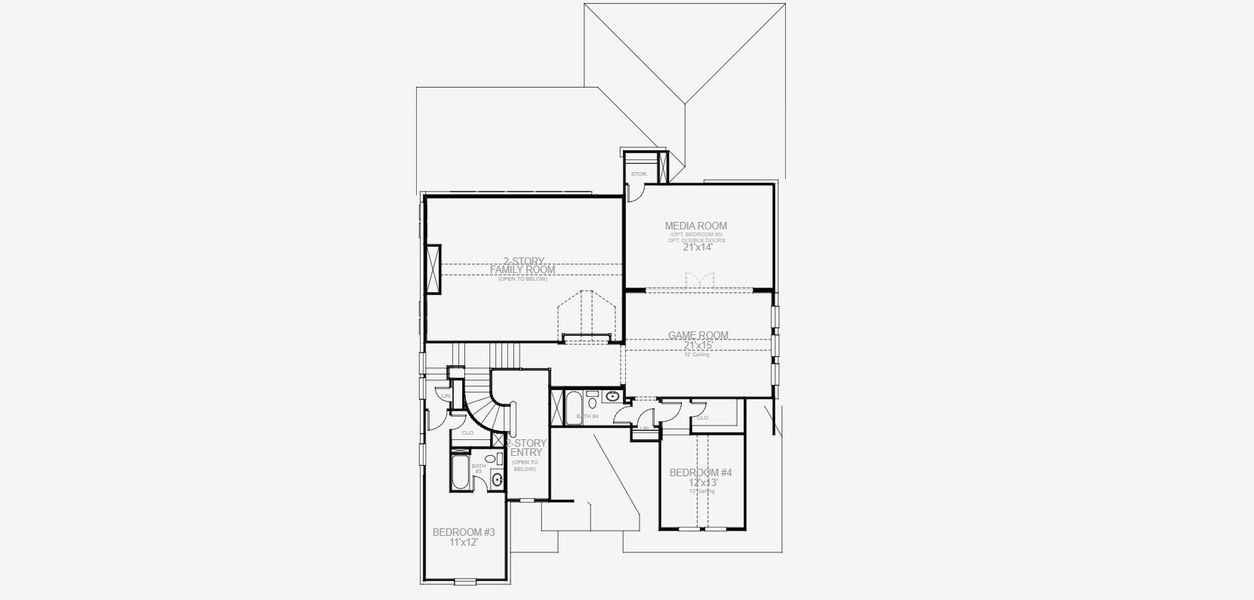 2D floor plan layout for the 561A by Britton Homes in Mustang Lakes 60', Celina, TX (Image 4).