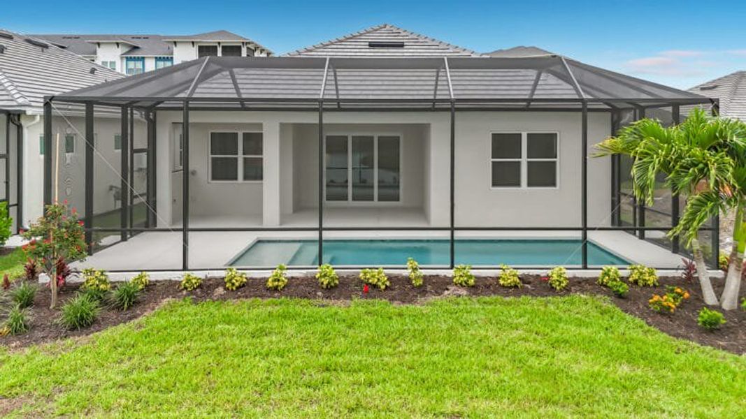 Exterior details and patio area of a home in Inspiration at Watercolor Place, Bradenton (Image 22). Exterior details and patio area of a home in Inspiration at Watercolor Place, Bradenton (Image 22).
