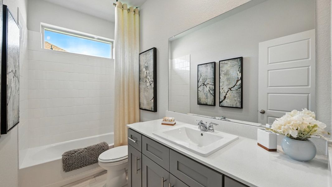 Furnished interior view inside a new home in Monarch at the Meadows, Krum (Image 24).