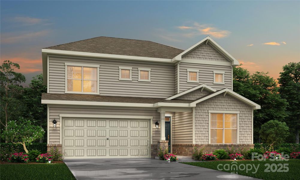 Front exterior of a new home in Cannon Manor, Kannapolis, NC, highlighting curb appeal (Image 1). Front exterior of a new home in Cannon Manor, Kannapolis, NC, highlighting curb appeal (Image 1).