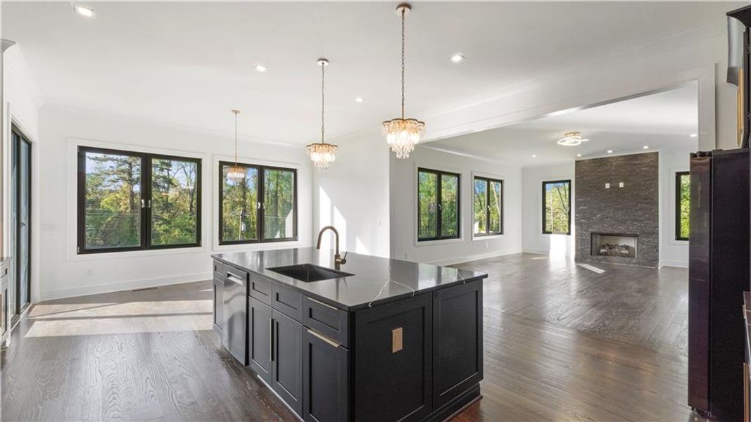 Furnished interior view inside a new home in , Marietta (Image 7).