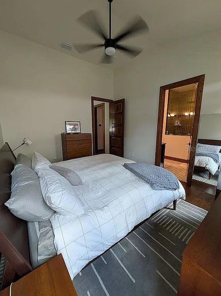 Primary Suite looking into the bathroom