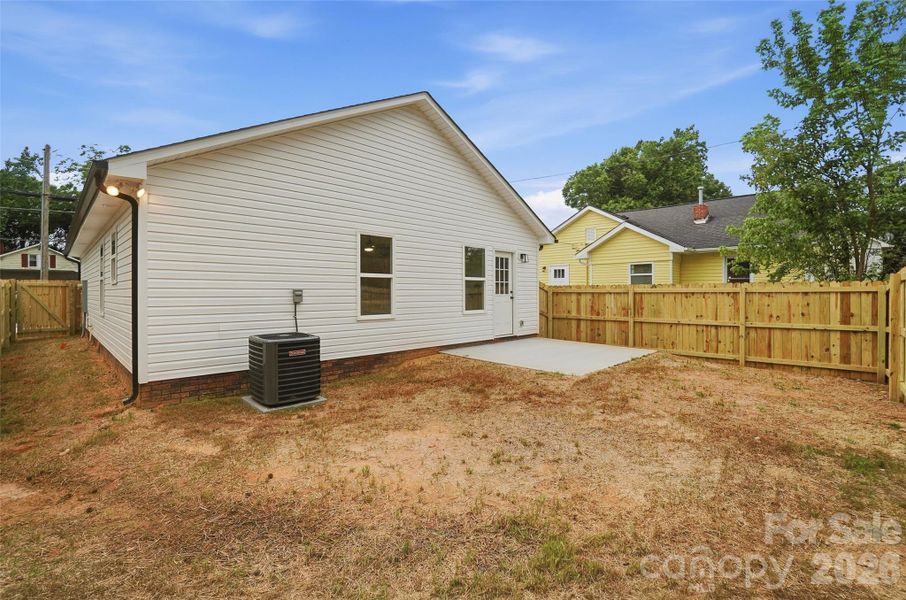 Large backyard