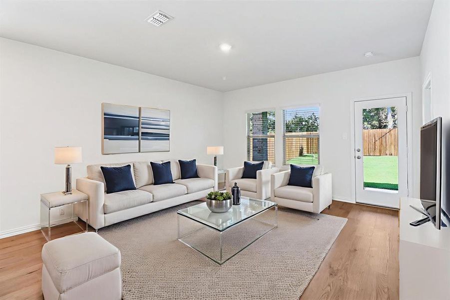 Furnished interior view inside a new home in Eastridge - Spring Series, McKinney (Image 6). Furnished interior view inside a new home in Eastridge - Spring Series, McKinney (Image 6).