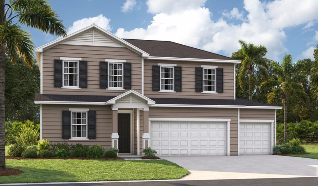 Elderberry-J966-JAX Elevation K (3-car) Elderberry-J966-JAX Elevation K (3-car)