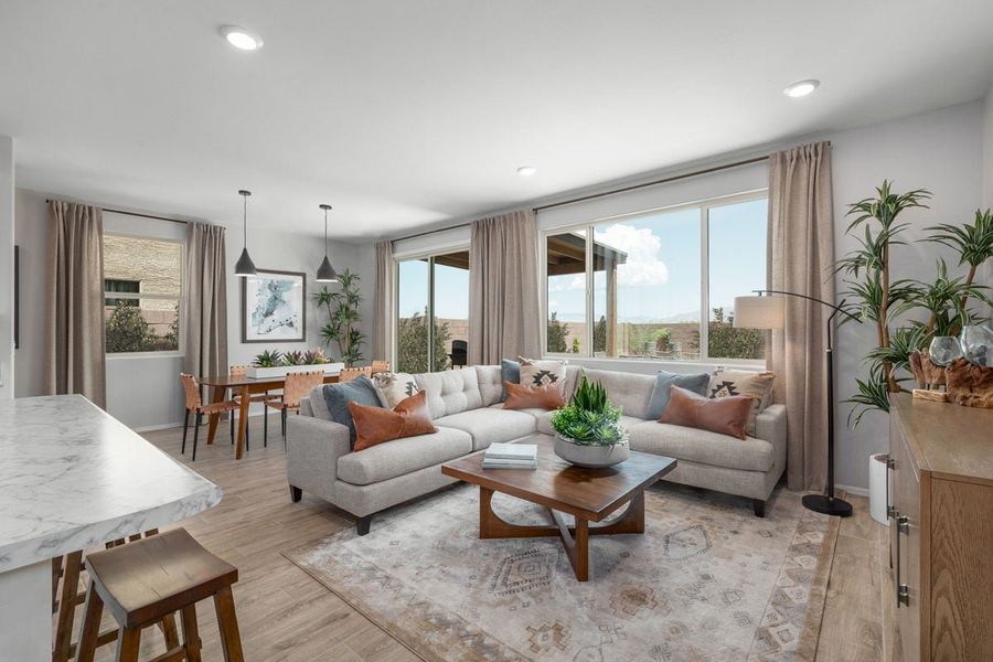 Representative furnished interior of a home built from the Plan 1768 Modeled by KB Home in Founders Ridge, Vail (Image 5).