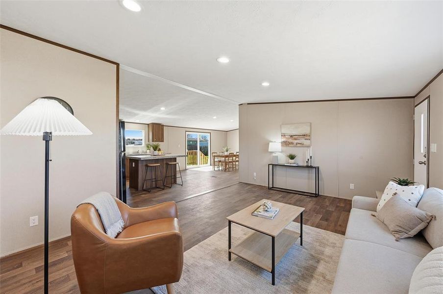 Furnished interior view inside a new home in , Burleson (Image 6).