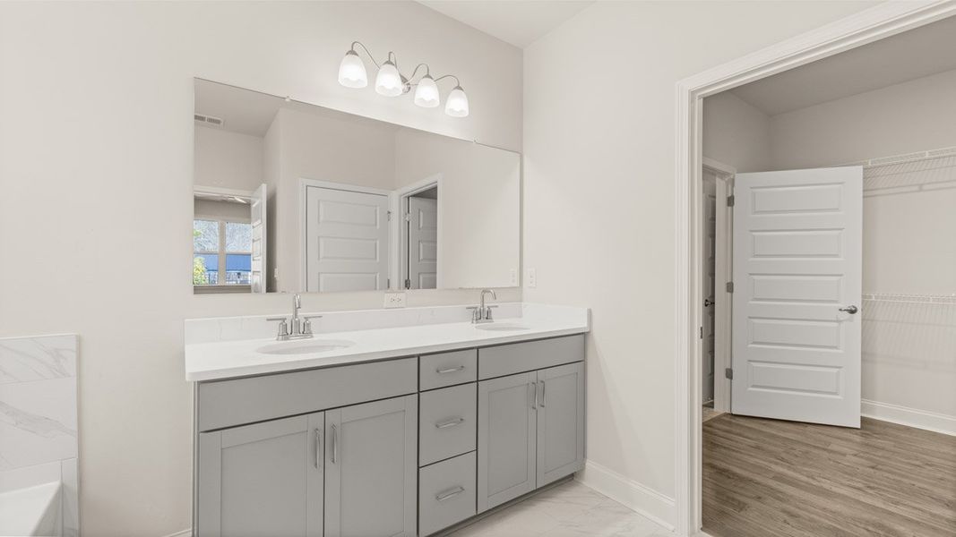 Furnished interior view inside a new home in Oak Ridge Meadows - Active Adult, Locust Grove (Image 10).