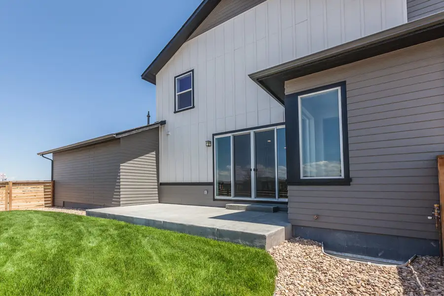 Exterior details and patio area of a home in Trailside, Timnath (Image 4).