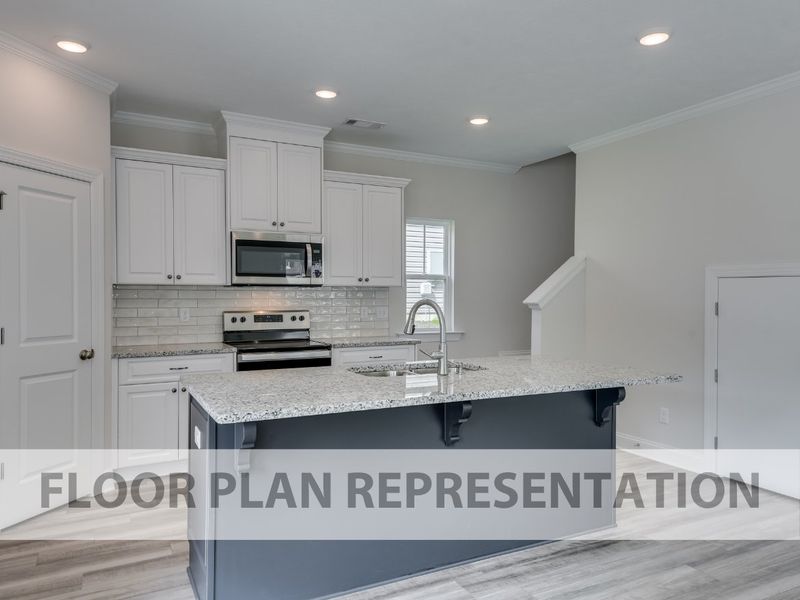 Representative furnished interior of a home built from the 1797 Plan by Ivey Homes in Windsor, North Augusta (Image 6).