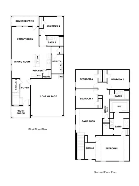 2D floor plan layout of this home in Whisper South, San Marcos, TX (Image 3).