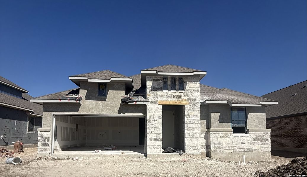 In-progress construction of a new home in Buffalo Crossing, Cibolo, TX (Image 6).