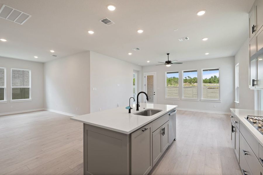 Furnished interior view inside a new home in Arbor Collection At Wolf Ranch, Georgetown (Image 10).