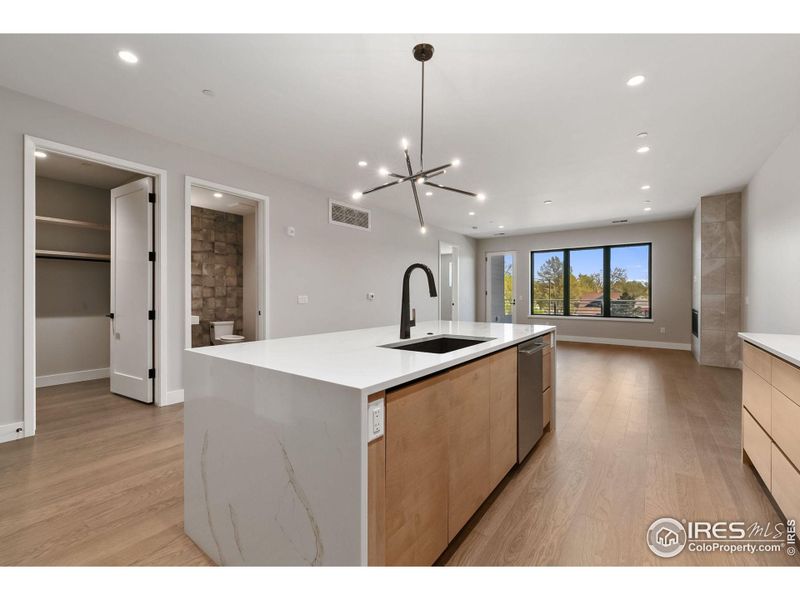 Large window allows plenty of light to come through the whole condo.