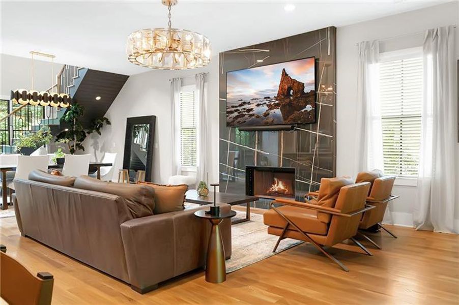 Furnished interior view inside a new home in , Atlanta (Image 24).