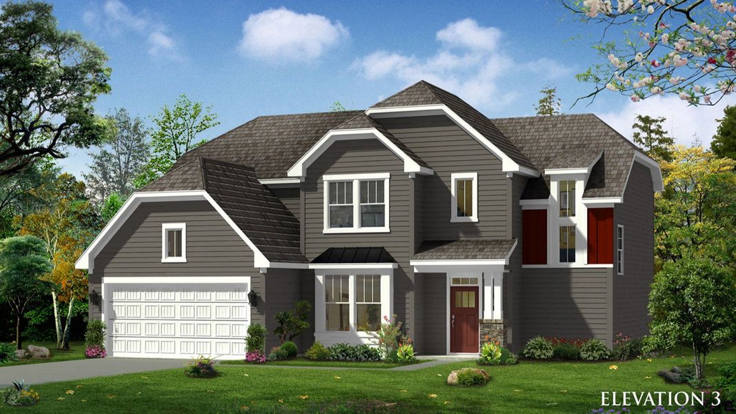 Representative exterior photo of a completed home built from the Arlington by DRB Homes in Kayfield at Midway, Anderson, SC (Image 20).