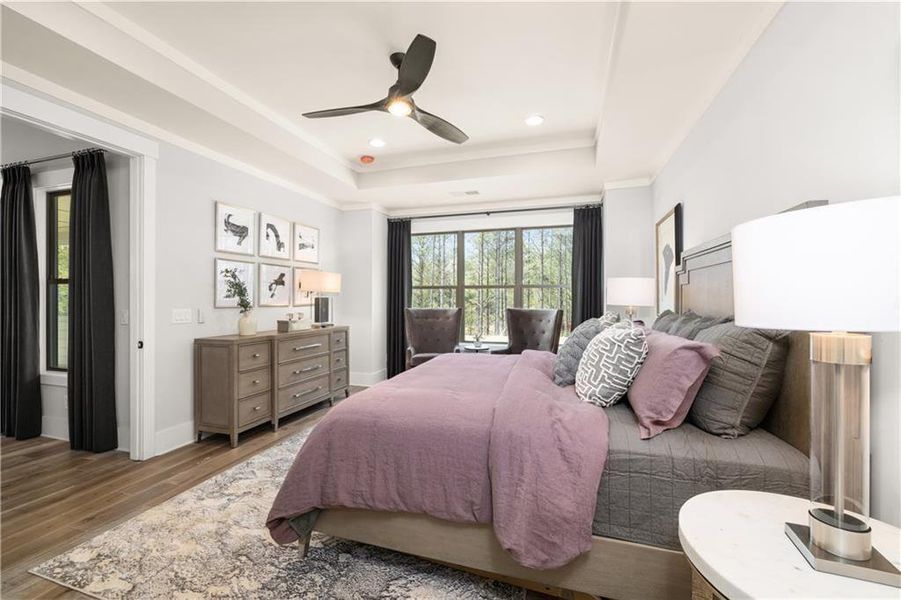 Furnished interior view inside a new home in Soleil Belmont Park, Canton (Image 36). Furnished interior view inside a new home in Soleil Belmont Park, Canton (Image 36).