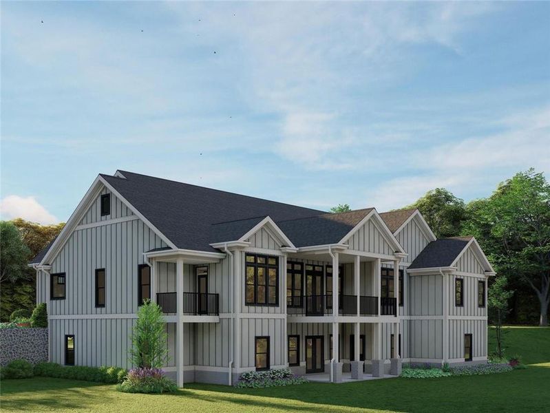 Front exterior of a new home in , Conyers, GA, highlighting curb appeal (Image 5).