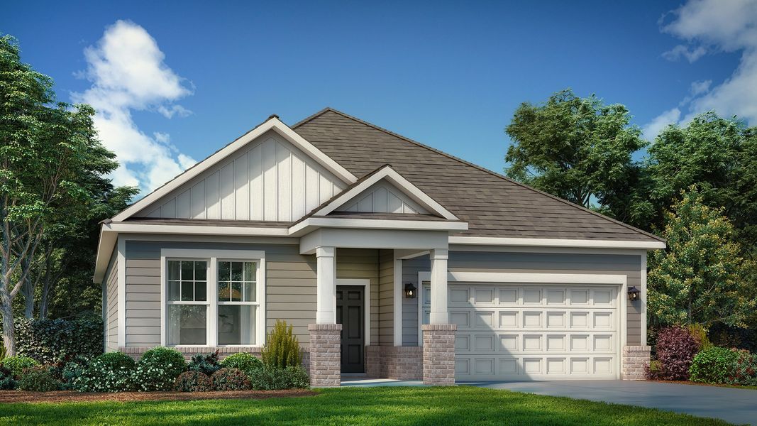 Representative exterior photo of a completed home built from the Pendleton by DRB Homes in Oakmont Manor, Oxford, NC (Image 20).