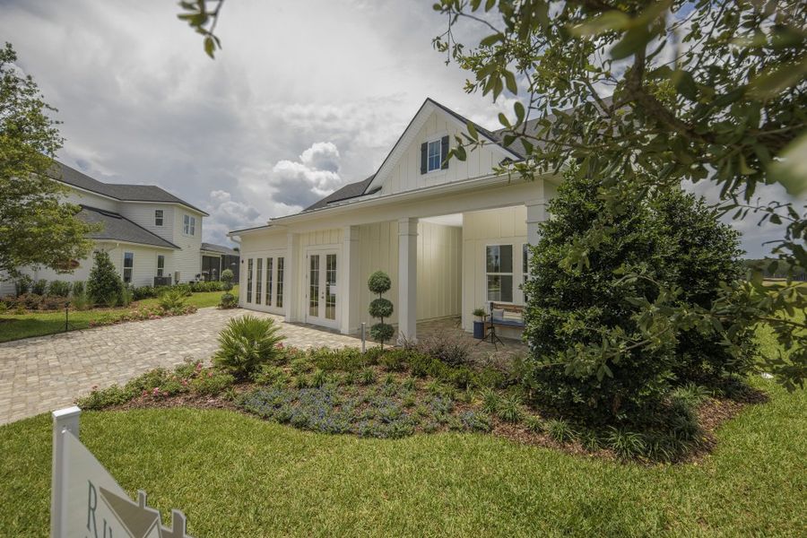 Representative exterior photo of a completed home built from the Ortega by Riverside Homes in Hidden Creek at SilverLeaf 80' Series, St. Augustine, FL (Image 41).