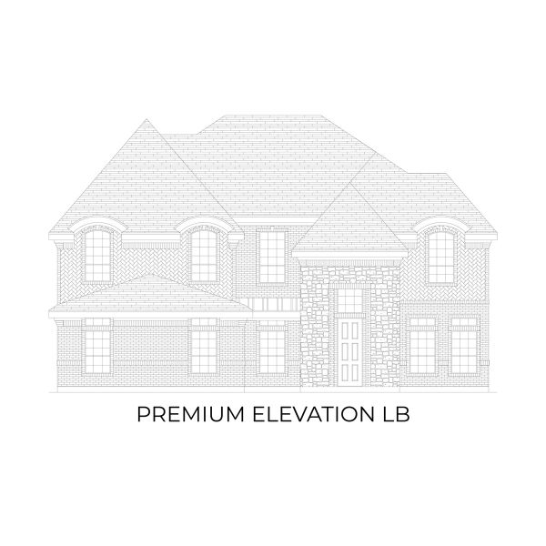 Representative rendering of the exterior for the Stonebriar 2FSW (w/Media) by First Texas Homes (Image 21).