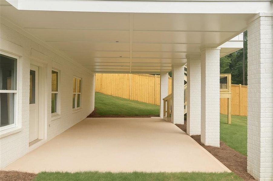 Exterior details and patio area of a home in , Atlanta (Image 2).