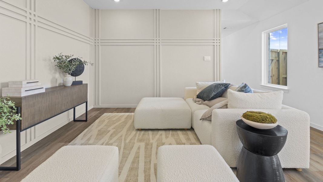 Furnished interior view inside a new home in Tamarron, Fulshear (Image 12).